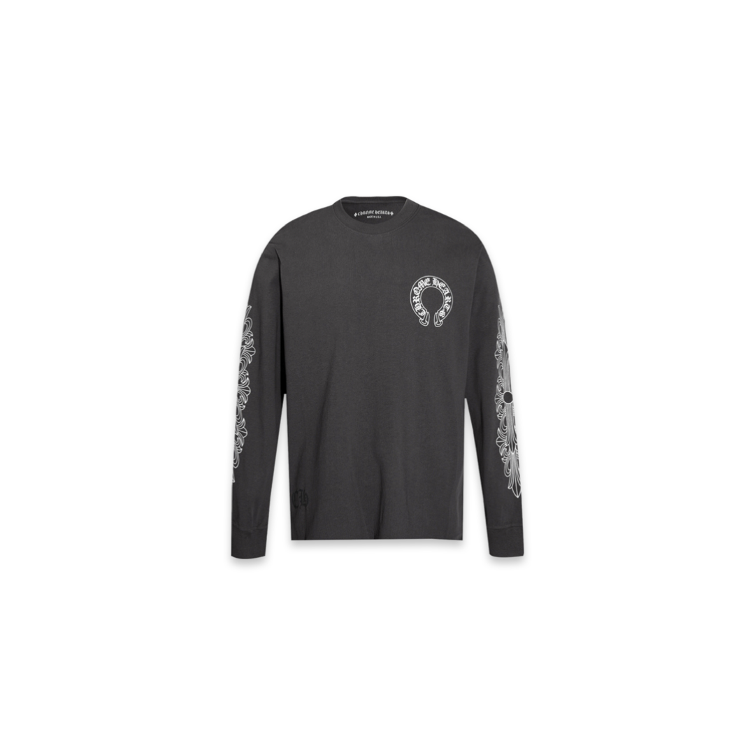 Chrome Hearts Horseshoe Long-Sleeve T-Shirt grey