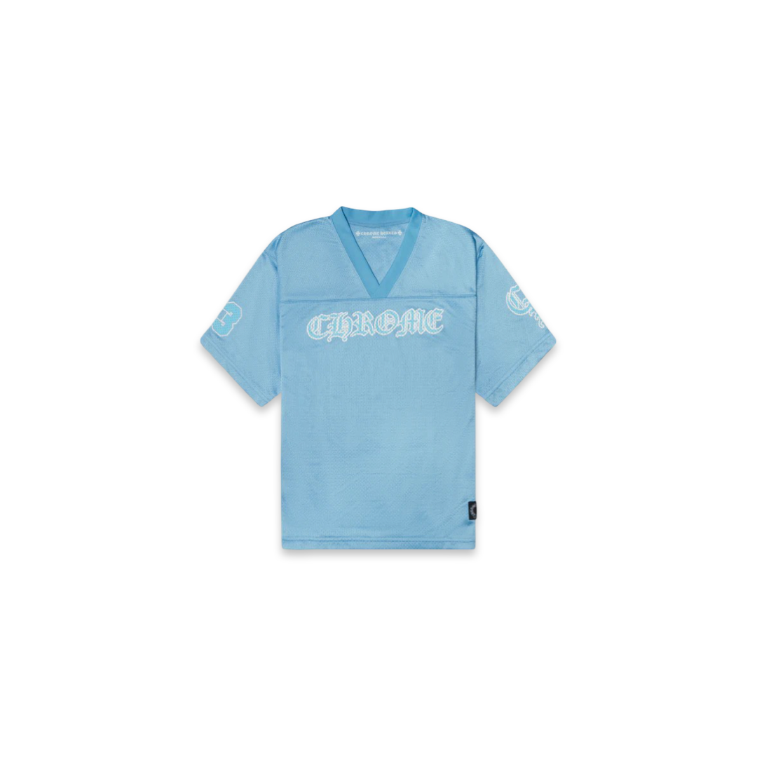 Chrome Hearts Stadium Mesh Short Sleeve Blue Jersey