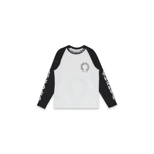 Chrome Hearts Horseshoe Long-Sleeve T-Shirt White/Black