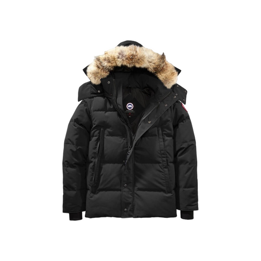 Canada Goose Wyndham Jacket Black Red Badge Next Day